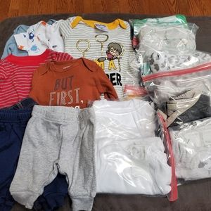 Large lot of Newborn Baby Boy's Clothing